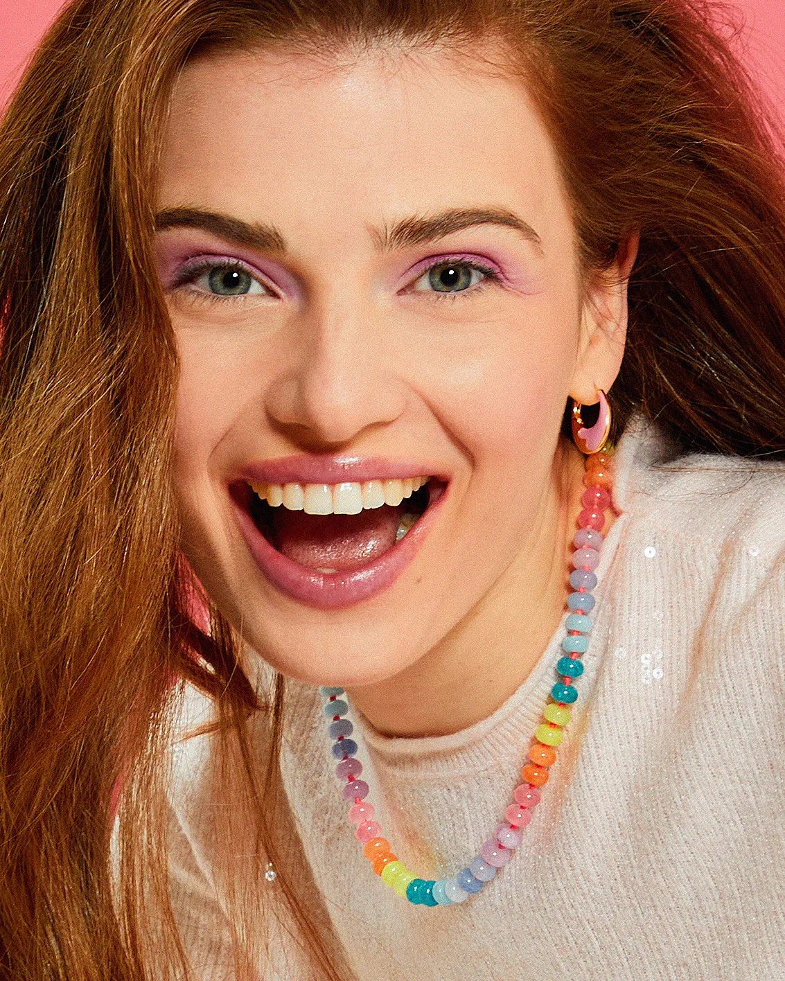 Rainbow Mixed Jade Stone Natural Beaded Necklace - Image 2